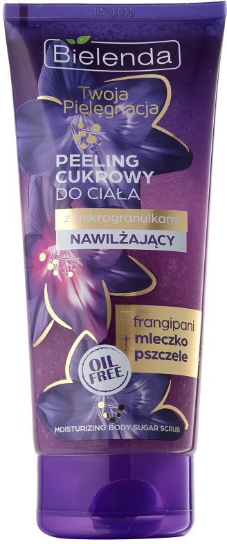 Bielenda Your Care Frangipani & Royal Jelly piling za telo s sladkorjem za hidracijo in učvrstitev kože
