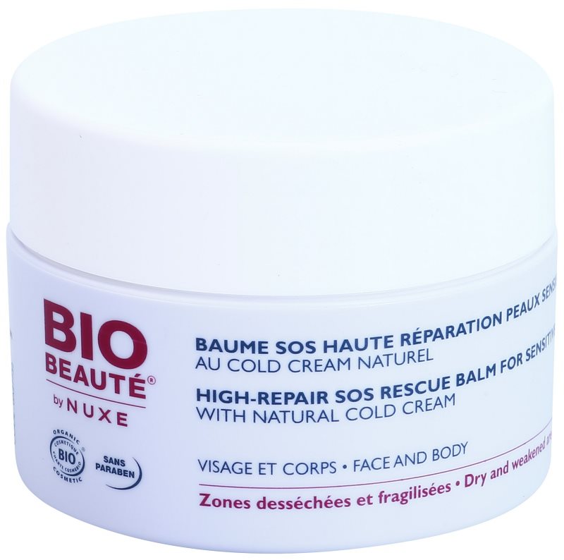 Bio Beauté by Nuxe High Nutrition bálsamo SOS regenerador para peles sensíveis com teor de cold cream