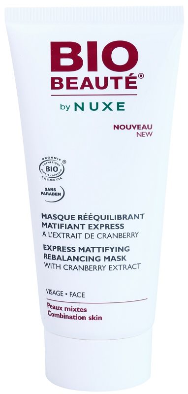 Bio Beauté by Nuxe Rebalancing mattierende Maske mit Preiselbeeren-Extrakt zum verkleinern der Poren