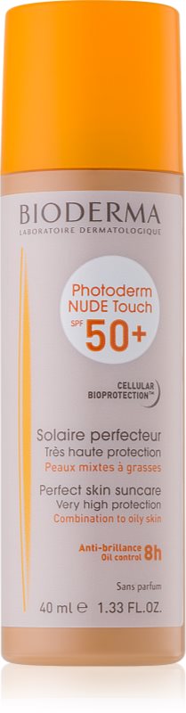 Bioderma Photoderm Nude Touch fluido protetor com cor para pele mista a oleosa SPF 50+
