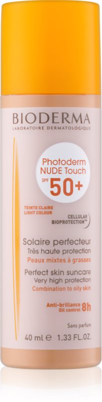 Bioderma Photoderm Nude Touch fluido protetor com cor para pele mista a oleosa SPF 50+