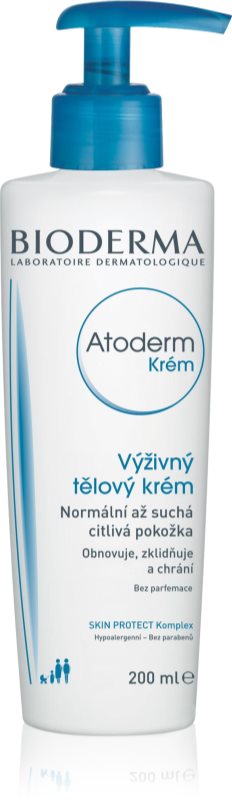 Bioderma Atoderm vyživující tělový krém pro normální až suchou citlivou pokožku bez parfemace