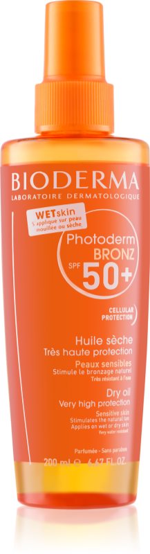 Bioderma Photoderm Bronz spray cu ulei uscat protector SPF 50+