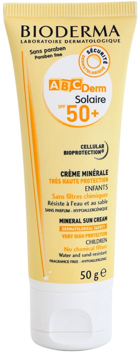 Bioderma ABC Derm Solaire μεταλλική αντηλιακή κρέμα SPF 50+