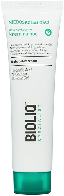 Bioliq Specialist Imperfections Creme noturno detox com efeito hidratante