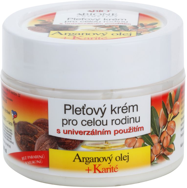 Bione Cosmetics Argan Oil + Karité arckrém az egész családnak