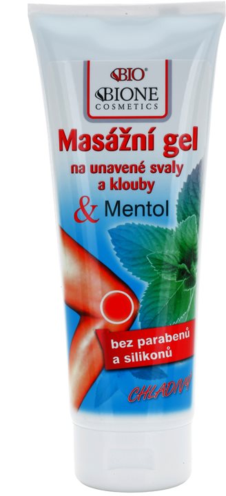 Bione Cosmetics Care chladivý masážní gel na svaly a klouby