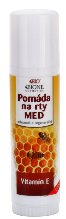 Bione Cosmetics Honey + Q10 balsam de buze protector si regenerator cu vitamina E