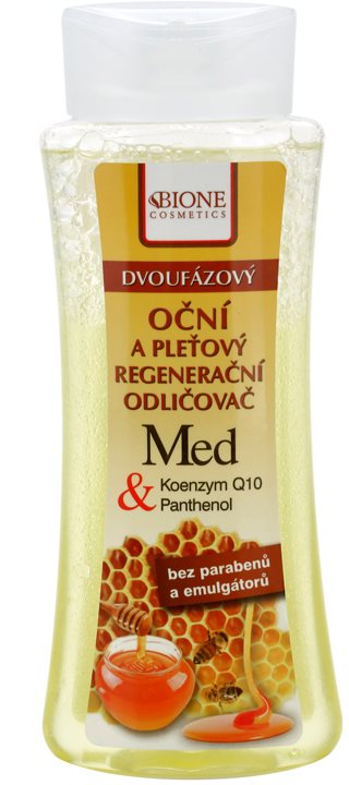 Bione Cosmetics Honey + Q10 Twee-Fasen Make-up Remover voor Gezicht en Ogen