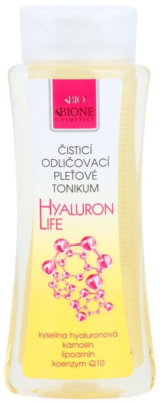 Bione Cosmetics Hyaluron Life tonik za čišćenje i skidanje make-upa s hijaluronskom kiselinom