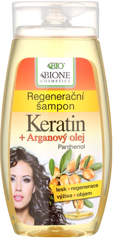 Bione Cosmetics Keratin Argan regeneracijski šampon za sijaj in mehkobo las