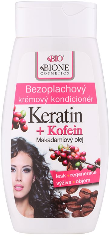 Bione Cosmetics Keratin Kofein leöblítést nem igénylő krémes kondicionáló