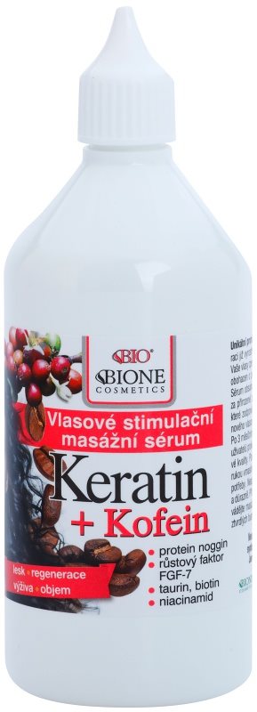 Bione Cosmetics Keratin Kofein sérum pro růst vlasů a posílení od kořínků