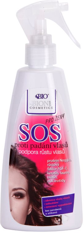 Bione Cosmetics SOS pršilo za zdravo rast las od korenin