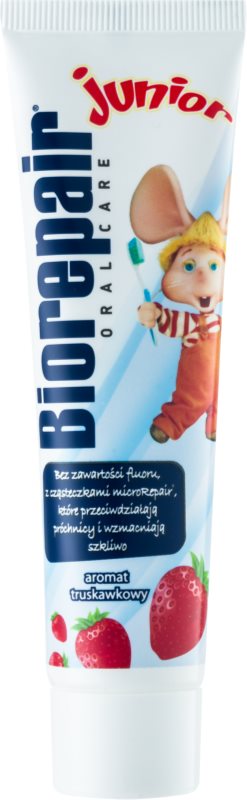 Biorepair Junior Zahnpasta für Kinder mit Erdbeergeschmack