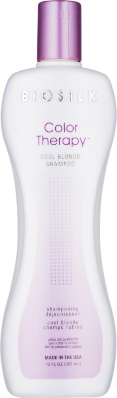 Biosilk Color Therapy Shampoo neutraliseert gele Tinten
