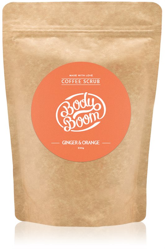 BodyBoom Ginger & Orange kávé test peeling