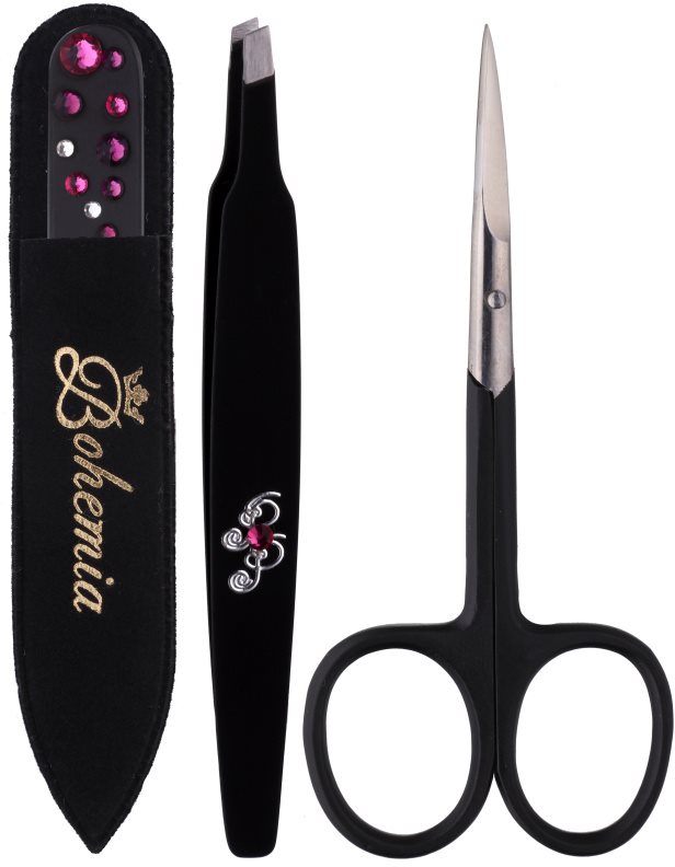 Bohemia Crystal Bohemia Swarovski Nail File,Tweezers and Nail Clippers kozmetični set II.