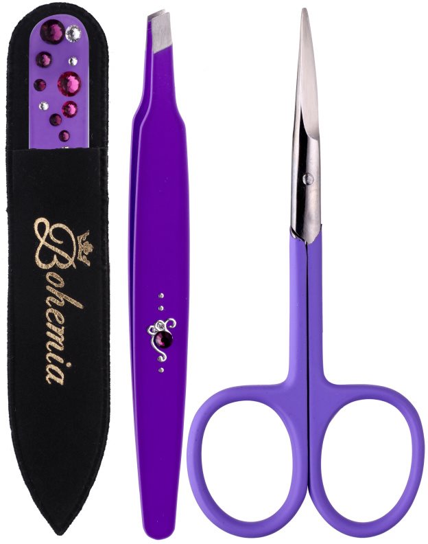 Bohemia Crystal Bohemia Swarovski Nail File,Tweezers and Nail Clippers косметичний набір IV.