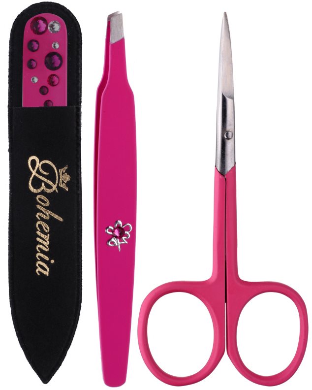 Bohemia Crystal Bohemia Swarovski Nail File,Tweezers and Nail Clippers Kosmetik-Set III.
