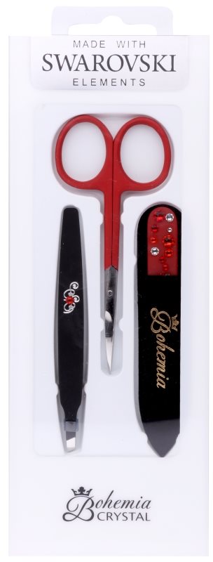Bohemia Crystal Bohemia Swarovski Nail File,Tweezers and Nail Clippers coffret cosmétique V.
