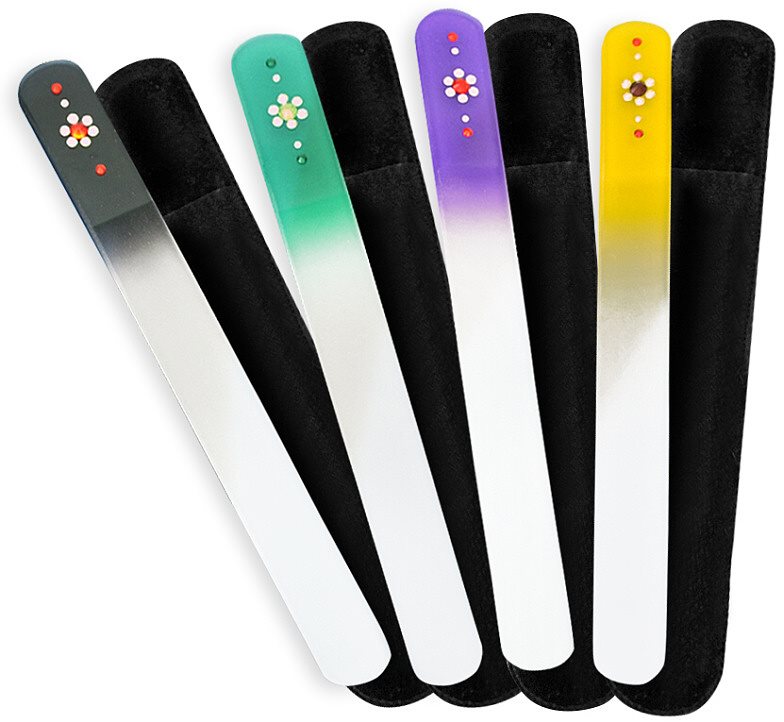 Bohemia Crystal Swarovski Big Nail File with Flower пилочка для нігтів