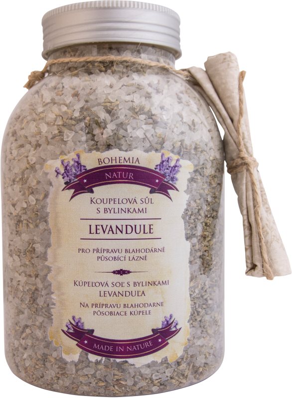Bohemia Gifts & Cosmetics Bohemia Natur pomirjevalna sol za kopel z zelišči s sivko