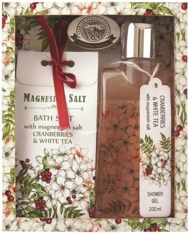 Bohemia Gifts & Cosmetics Magnesium Salt Cranberries & White Tea set cosmetice I.