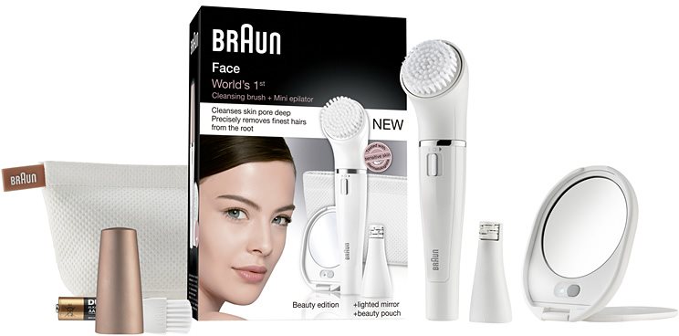 Braun Face 831 Epilator with Facial Cleansing Extension