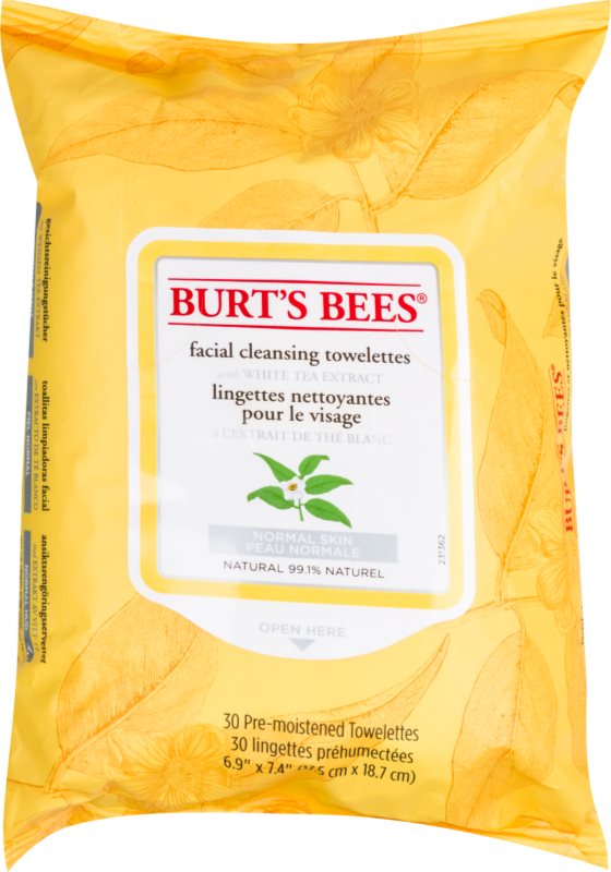 Burt’s Bees White Tea nedves tisztító törlőkendők