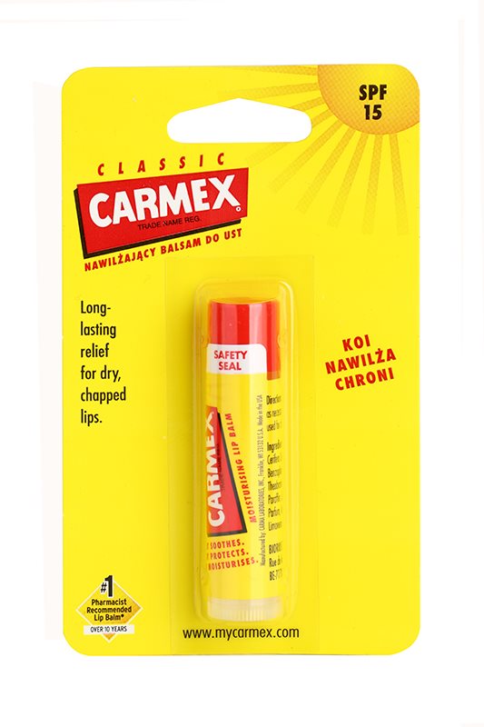 Carmex Classic feuchtigkeitsspendender Balsam-Stick für die Lippen LSF 15