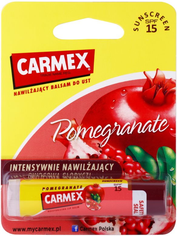 Carmex Pomegranate balsam nawilżający do ust w sztyfcie SPF 15