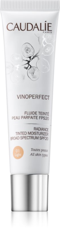 Caudalie Vinoperfect rozjasňující tónovací fluid s hydratačním účinkem