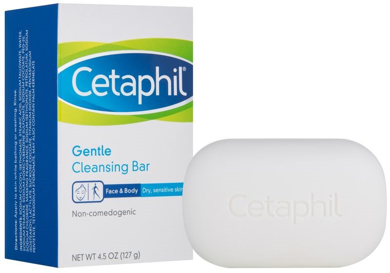 Cetaphil Cleansers Sabonete de limpeza suave para peles secas e sensíveis