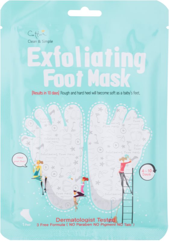 Cettua Clean & Simple exfoliačná maska na popraskané chodidlá + ponožky
