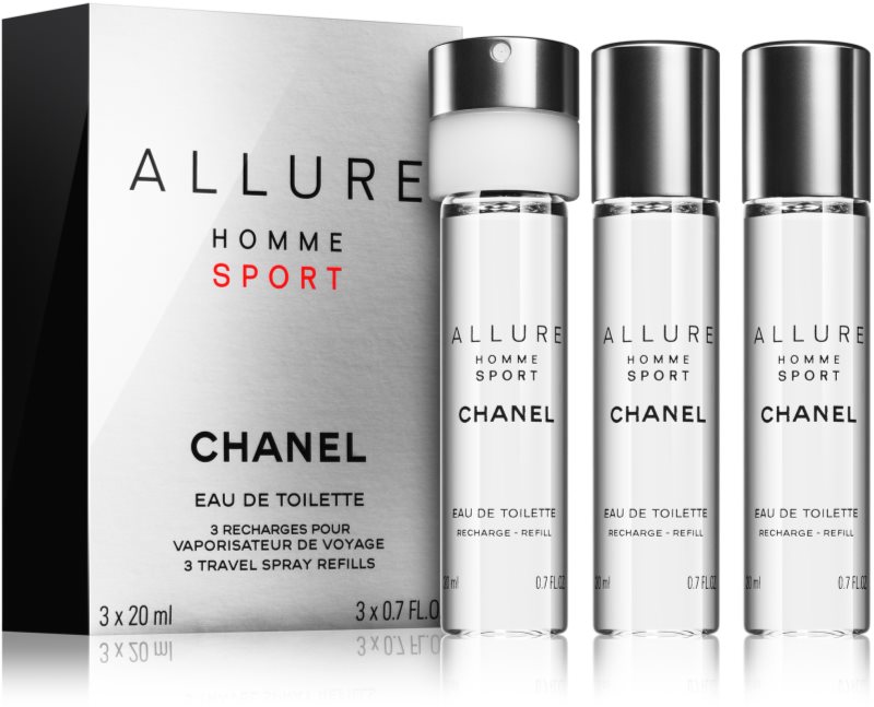 Chanel Allure Homme Sport Eau de Toilette für Herren 3 x 20 ml Ersatzfüllung