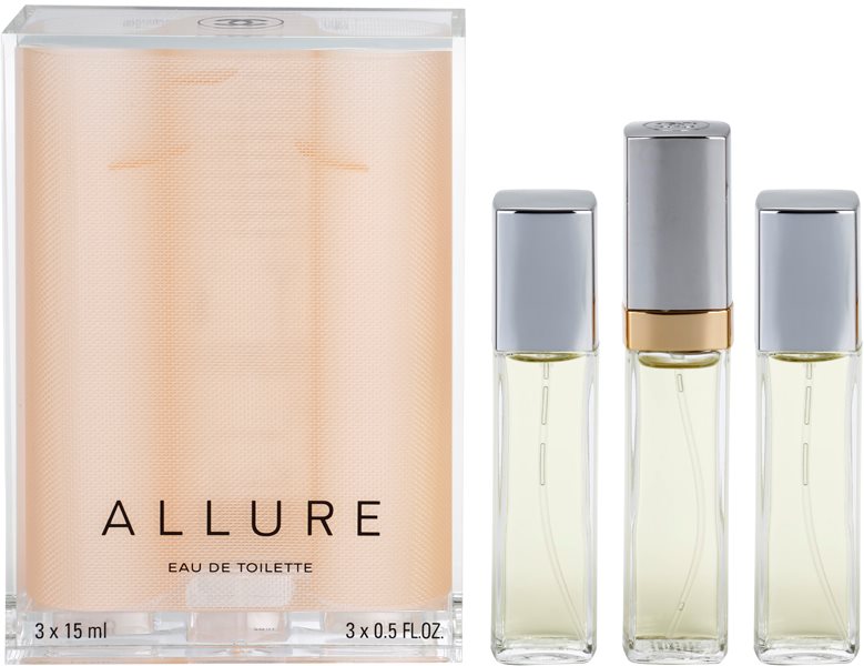 Chanel Allure eau de toilette para mujer 45 ml (1x recargable + 2x recarga)