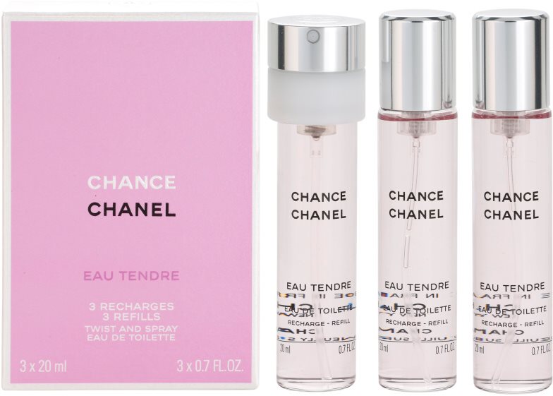 Chanel Chance Eau Tendre toaletná voda pre ženy 3x20 ml (3 x náplň)