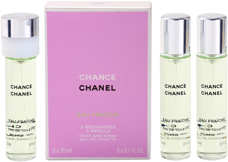 Chanel Chance Eau Fraîche toaletní voda pro ženy 3x20 ml (3 x náplň)