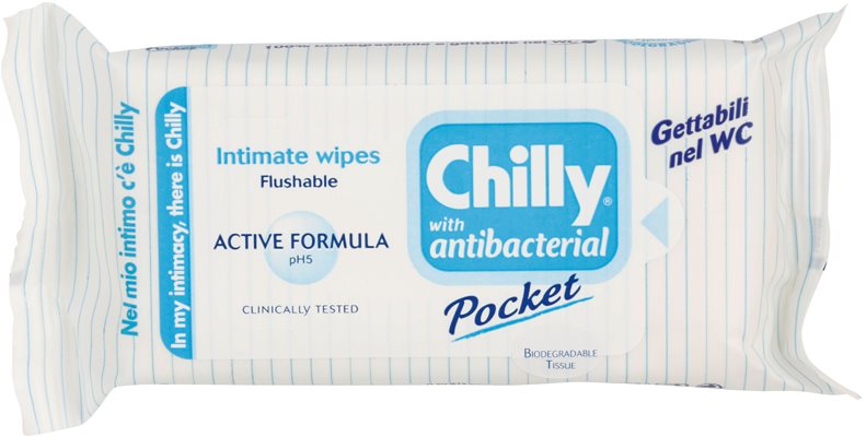 Chilly Intima Antibacterial toalhetes de higiene íntima