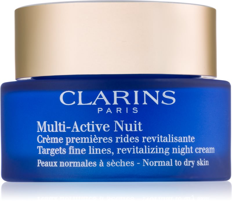 Clarins Multi-Active creme revitalizante de noite para suavizar as linhas finas de expressão para pele normal e seca