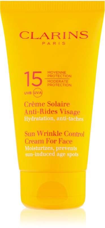 Clarins Sun Protection αντηλιακή κρέμα ενάντια στη γήρανση της επιδερμίδας SPF 15