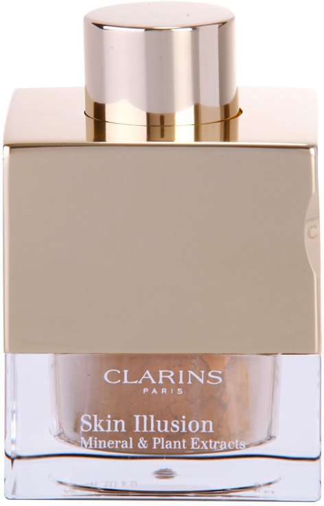 Clarins Face Make-Up Skin Illusion sypký pudrový make-up pro přirozený vzhled se štětečkem
