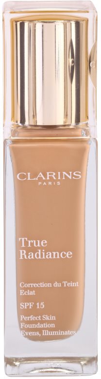 Clarins Face Make-Up True Radiance освітлюючий та зволожуючий тональний крем SPF 15