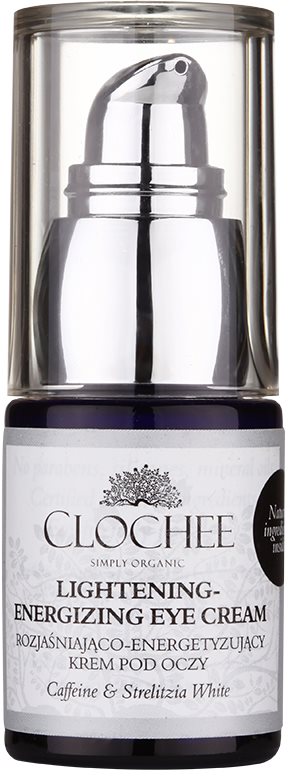 Clochee Simply Organic rozjasňujúci a povzbudzujúci očný krém proti opuchom a tmavým kruhom