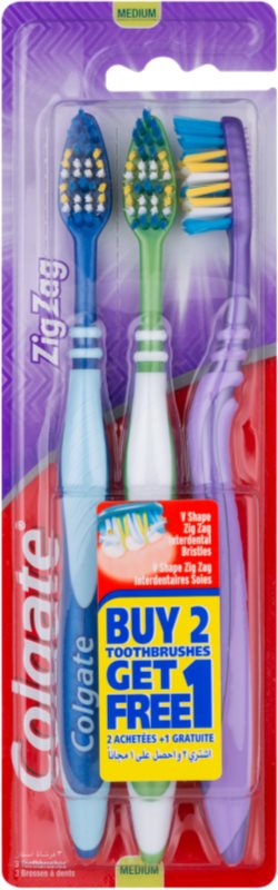 Colgate Zig Zag зубні щіточки medium 3 шт