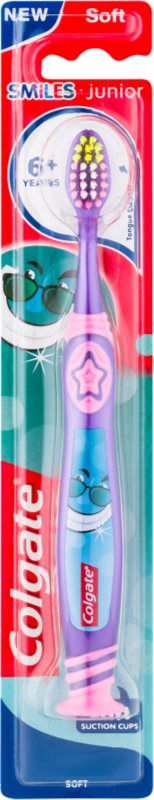 Colgate Smiles Junior escova de dentes para crianças a partir dos 6 anos de idade soft
