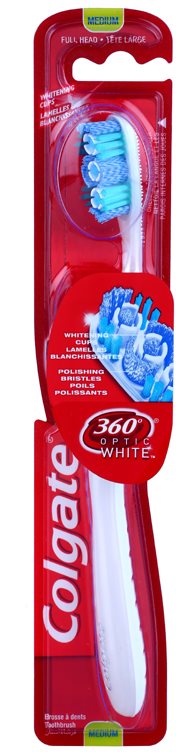 Colgate 360° Optic White zubní kartáček medium