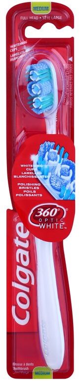Colgate 360° Optic White cepillo de dientes medio