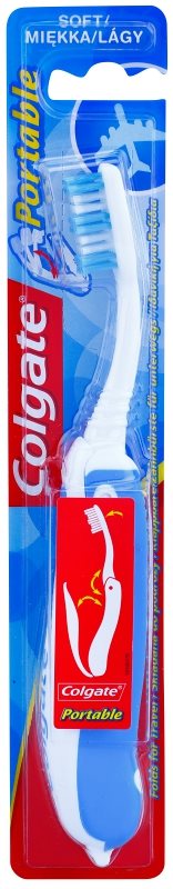 Colgate Portable skladacia cestovná zubná kefka soft